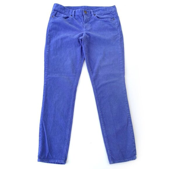 J.Crew Womens Toothpick Corduroy Skinny Ankle Pants Size 29 Blue Stretch Fall - Picture 2 of 12